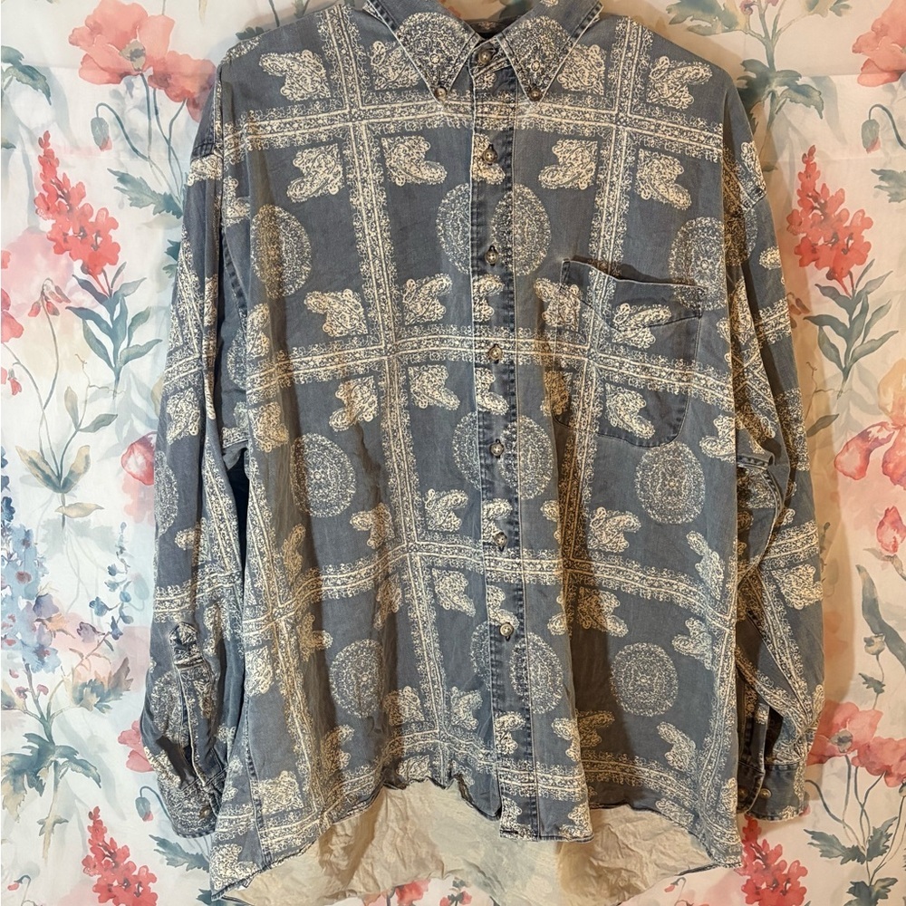 Van Heusen Gray Patterned Shirt